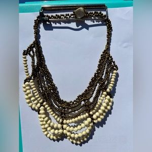 Noonday brass cream necklace